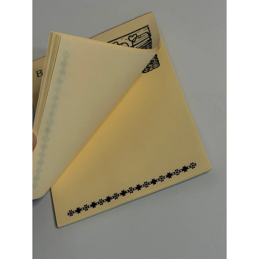 VTG Longaberger Notepad Basket Notes Cream Stationery Collectible Office Decor